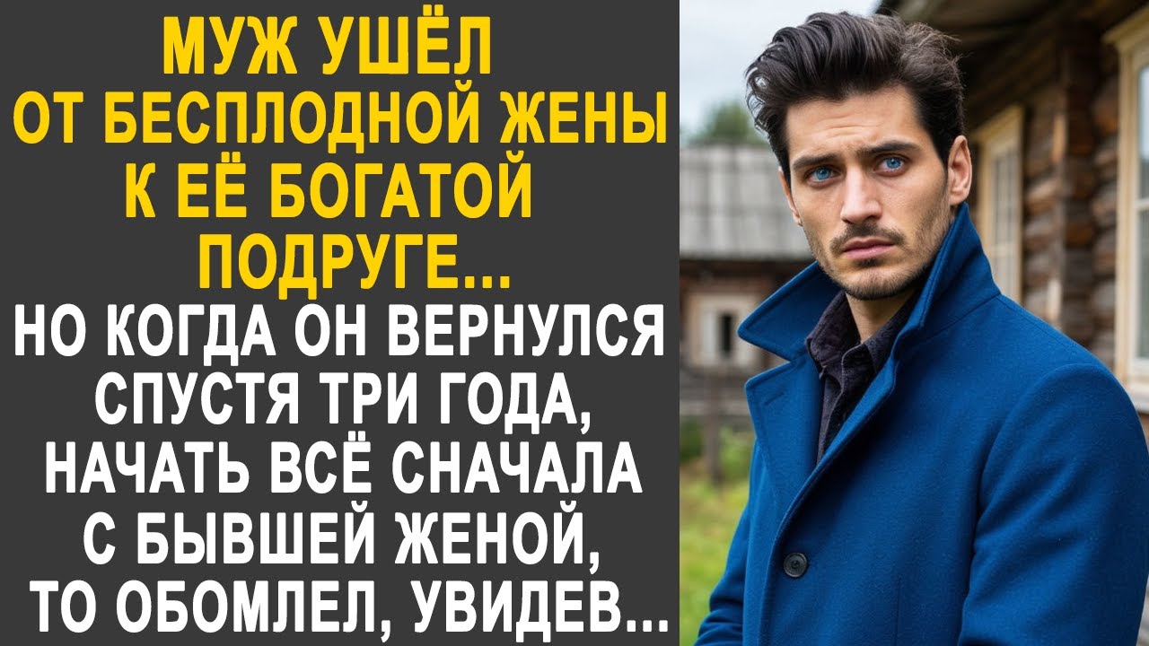 Муж ушёл от бесплодной жены к её богатой подруге. Но когда он вернулся, то обомлел от увиденного...