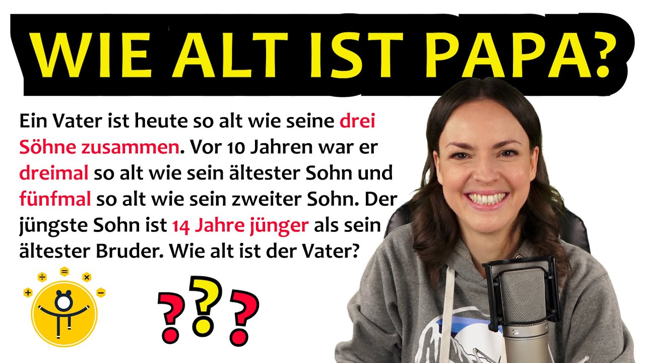 Mathe RÄTSEL Alter – Kannst du es lösen?