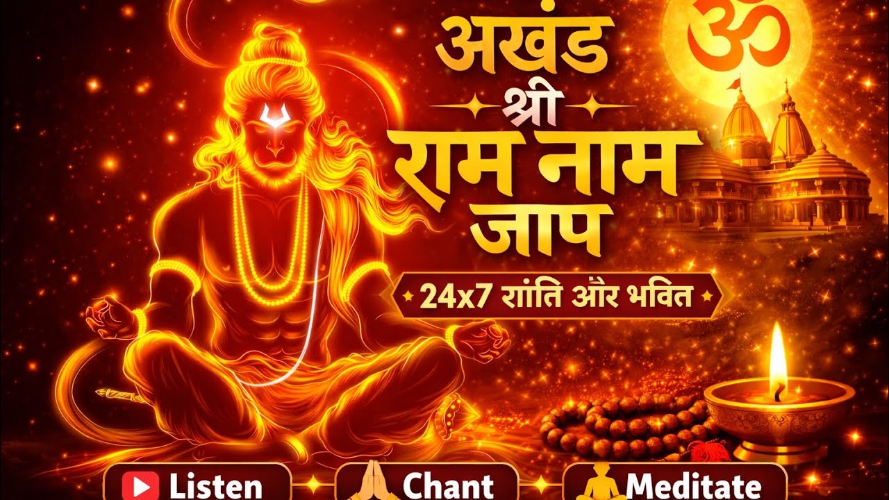 श्री राम नाम की शक्ति 🔥 | अखंड श्री राम जाप | Positive Vibes Only #jaishreeram #bhakti #subscribe 🙏🚩