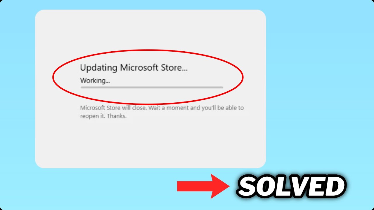 (FIXED) Microsoft Store stuck on updating