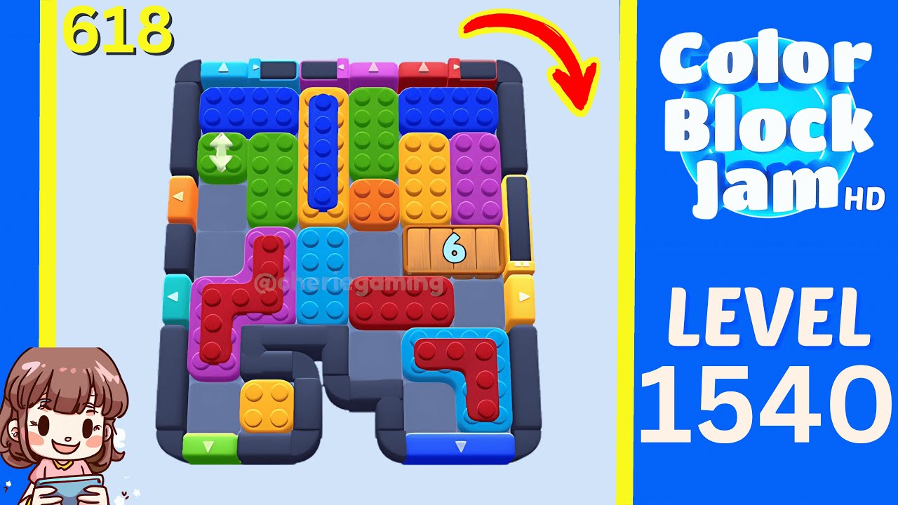 Color Block Jam Level 618 (1540) Solution Walkthrough