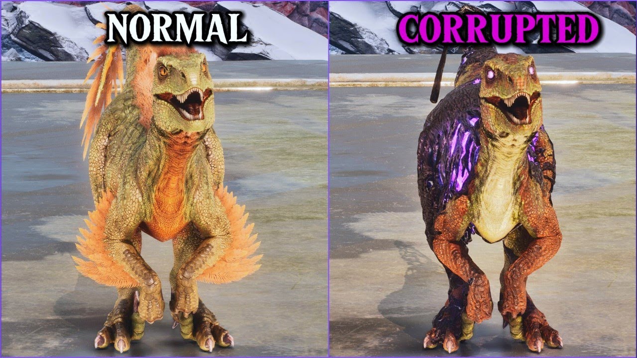 ARK ASCENDED CORRUPTED FORMS - ALL CORRUPTED DINOS COMPARISON 4K