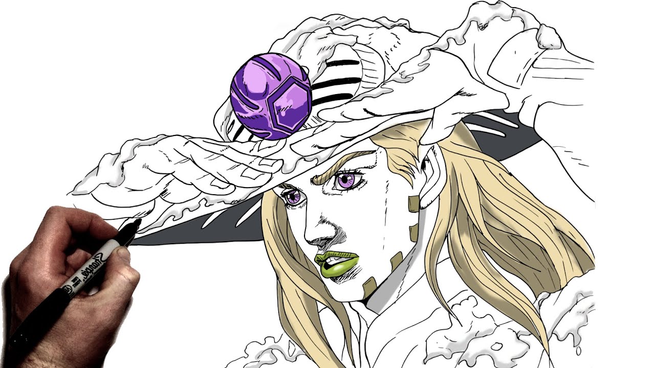 How To Draw Gyro (Snow) | Step By Step | JoJo