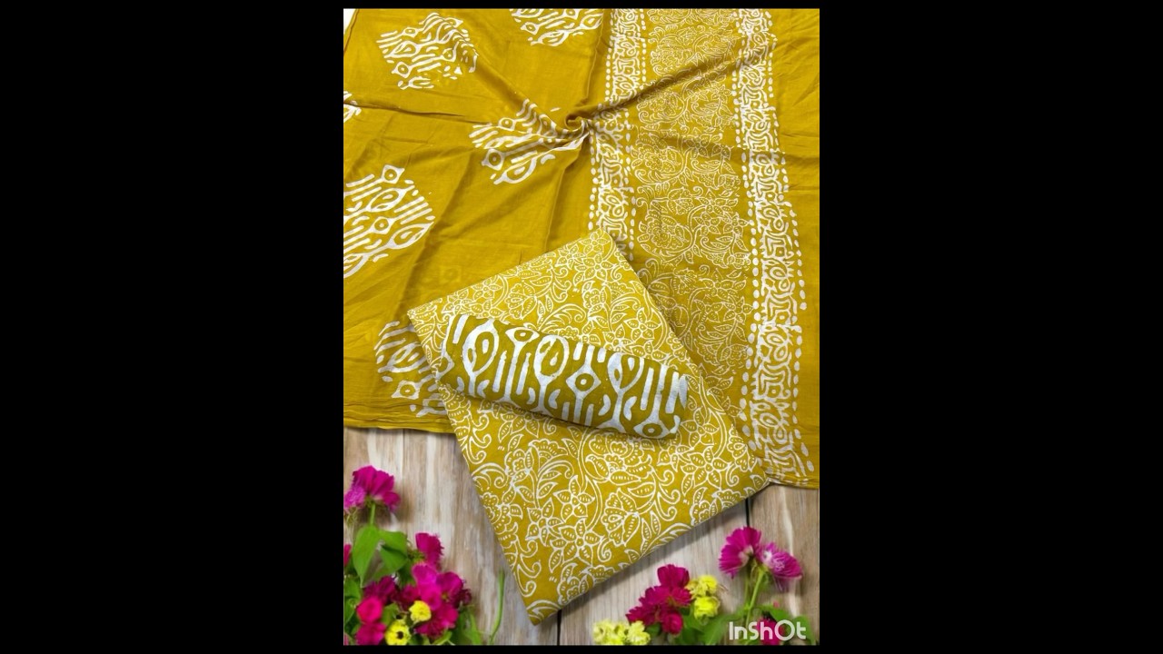 Batik printed cotton churidar material 