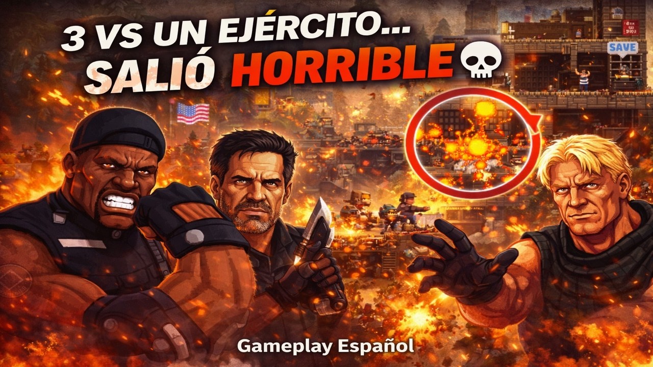 ¡PURO SUDOR Y EXPLOSIONES! 🧨 3 Hombres VS Todo un Ejército en The Expendabros | Gameplay en Español