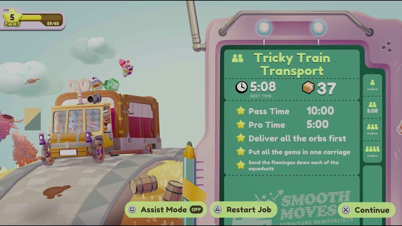 Moving Out 2 - Middle Folkmore Tricky Train Transport Optional Objectives