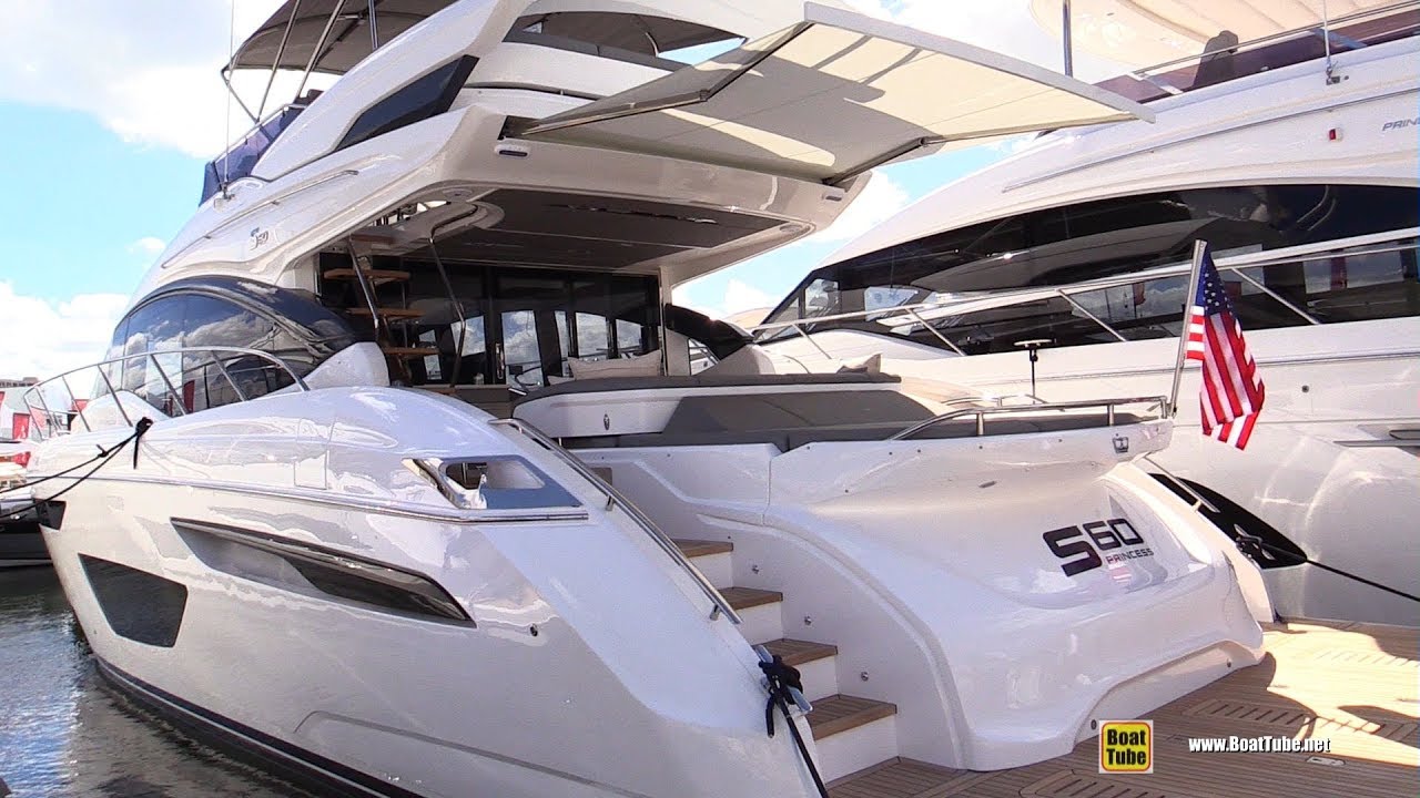 2019 Princess S60 Luxury Yacht - Walkaround - 2018 Fort Lauderdale Boat Show