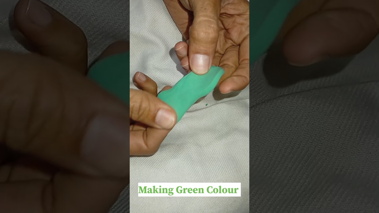 DIY Clay design Making Green Colour Easy made at home