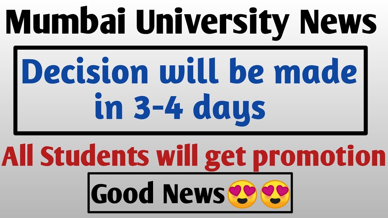 Mumbai University Exam News | Decision to be made in 3-4 days