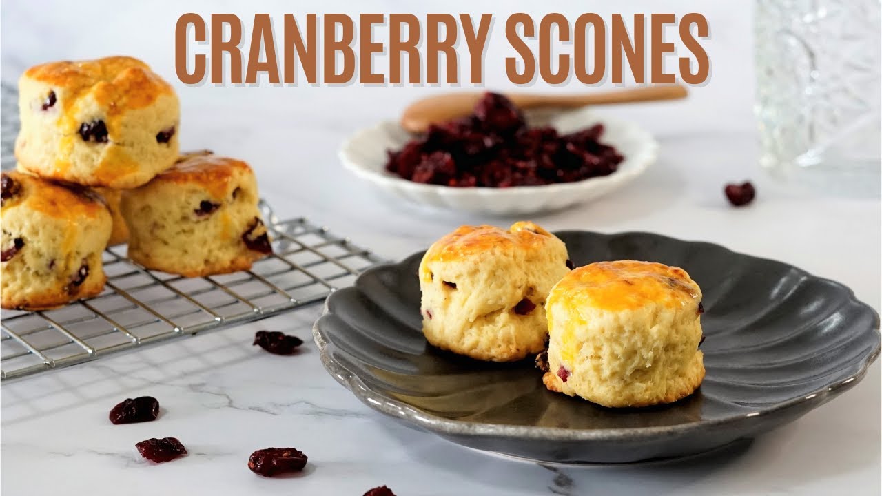 The best CRANBERRY SCONES recipe | Easy and quick, make within 1 hour | Crusty outside, soft inside