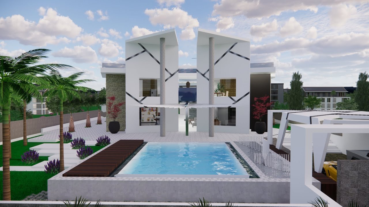 Ultra Modern Luxury House Design  3D Rendering 10