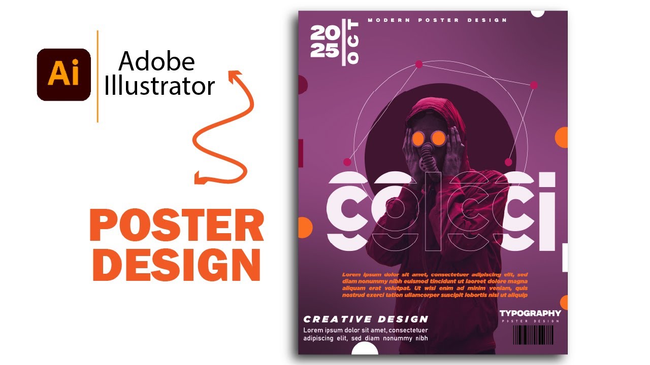 Учебное пособие по дизайну плакатов в Adobe Illustrator | Учебное пособие по типографике в Illust...