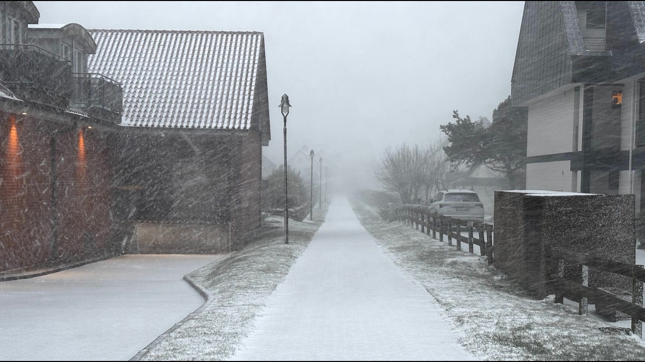 Erster Schnee auf Sylt