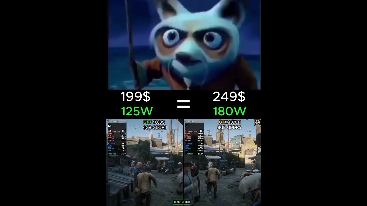 GTX 1660 SUPER = GTX 1070 TI  #foryou  #gaming #pc #nvidia #gpu
