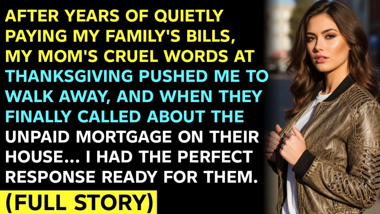 After Years Of Quietly Paying My Family's Bills, My Mom's Cruel Words At Thanksgiving Pushed Me To W