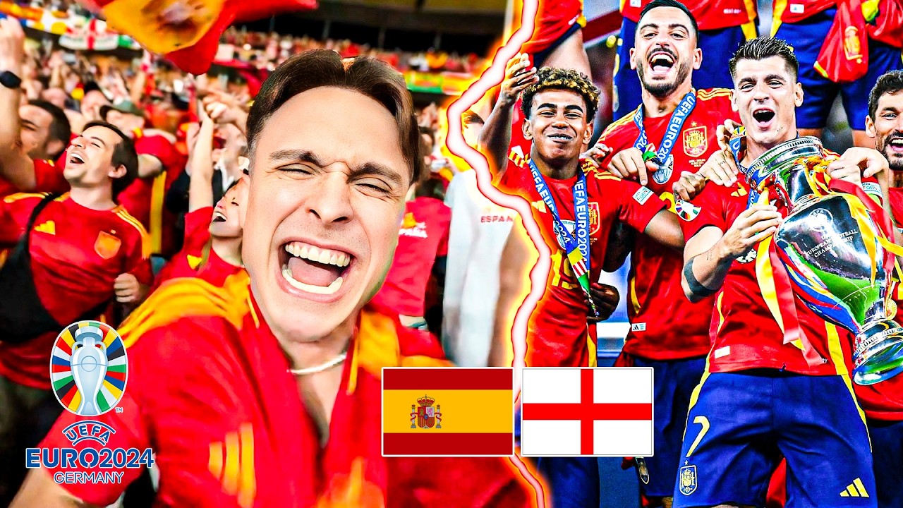 Spagna vs Inghilterra | SPAGNA CAMPIONE D'EUROPA, FOLLIA TRA I TIFOSI 🇪🇸😱 | Finale Europeo