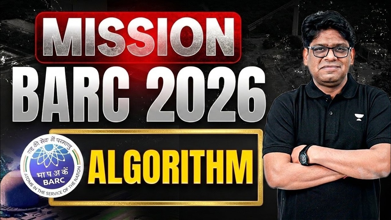 Mission BARC 2026 | Algorithms for BARC Computer Science Part 02 | Pankaj Sharma Sir