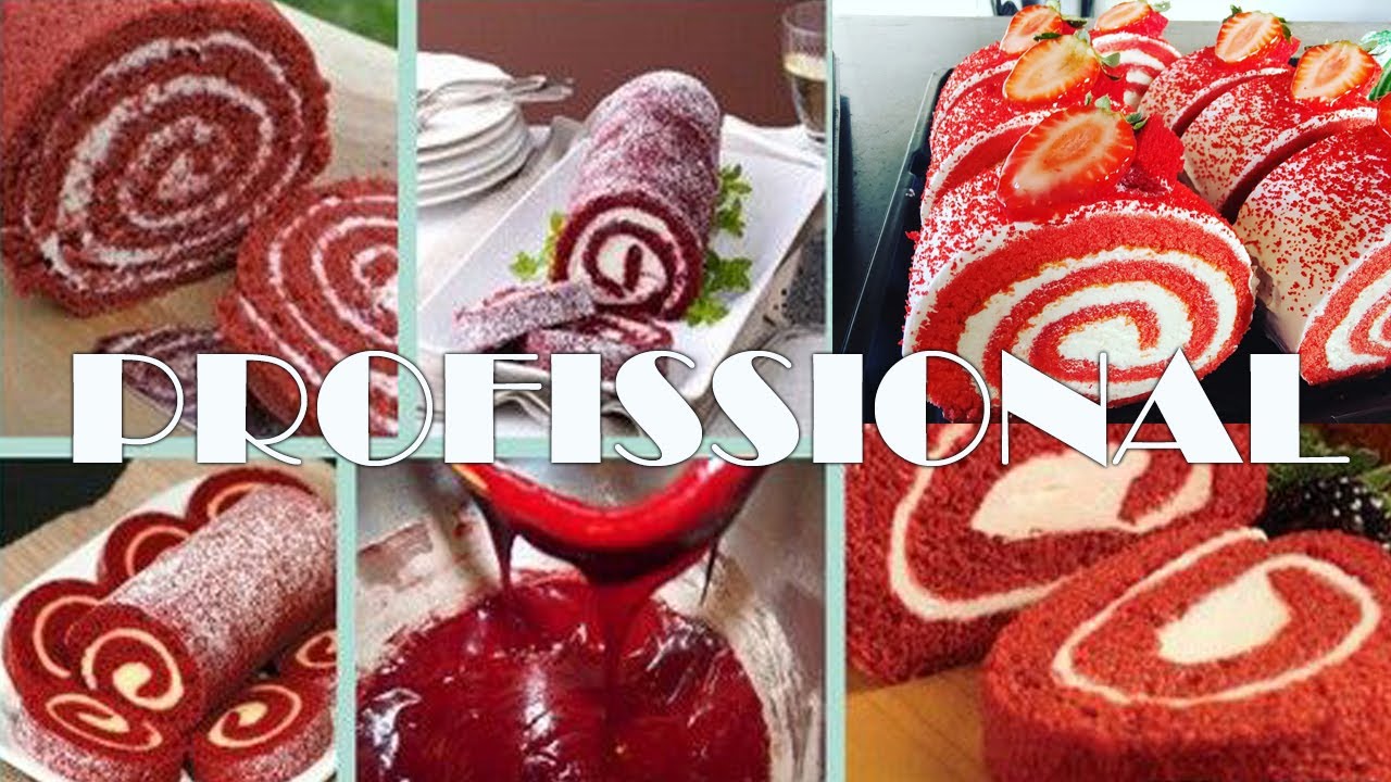 APRENDA A FAZER UM ROCAMBOLE RED-VELVET MASSA PROFISSIONAL