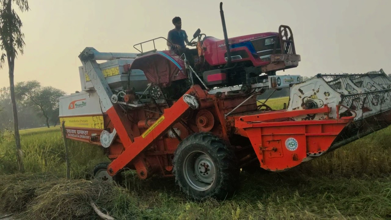 kaisa laga video ks harvester Mahindra Arjun novo 605 di 👍 #up #bihar #panjab #pratapgarh