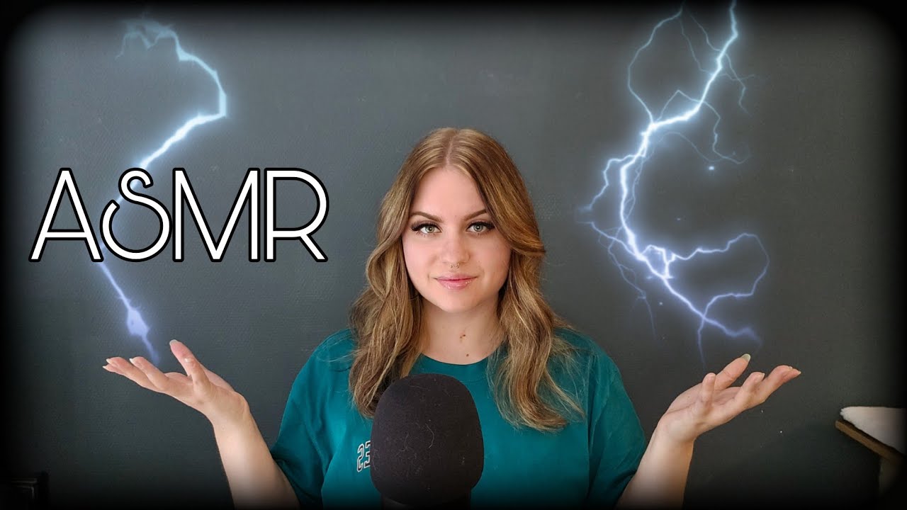 ASMR - My first ASMR video in English 🇬🇧 ( Rain and thunder explained ) ⛈️