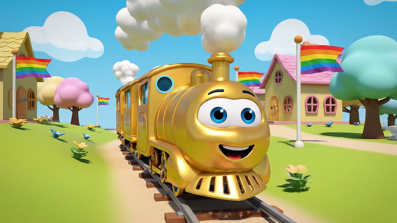 Little Golden Train Goes Chugga Chugga Choo | 2026 Fun Train Song for Kids