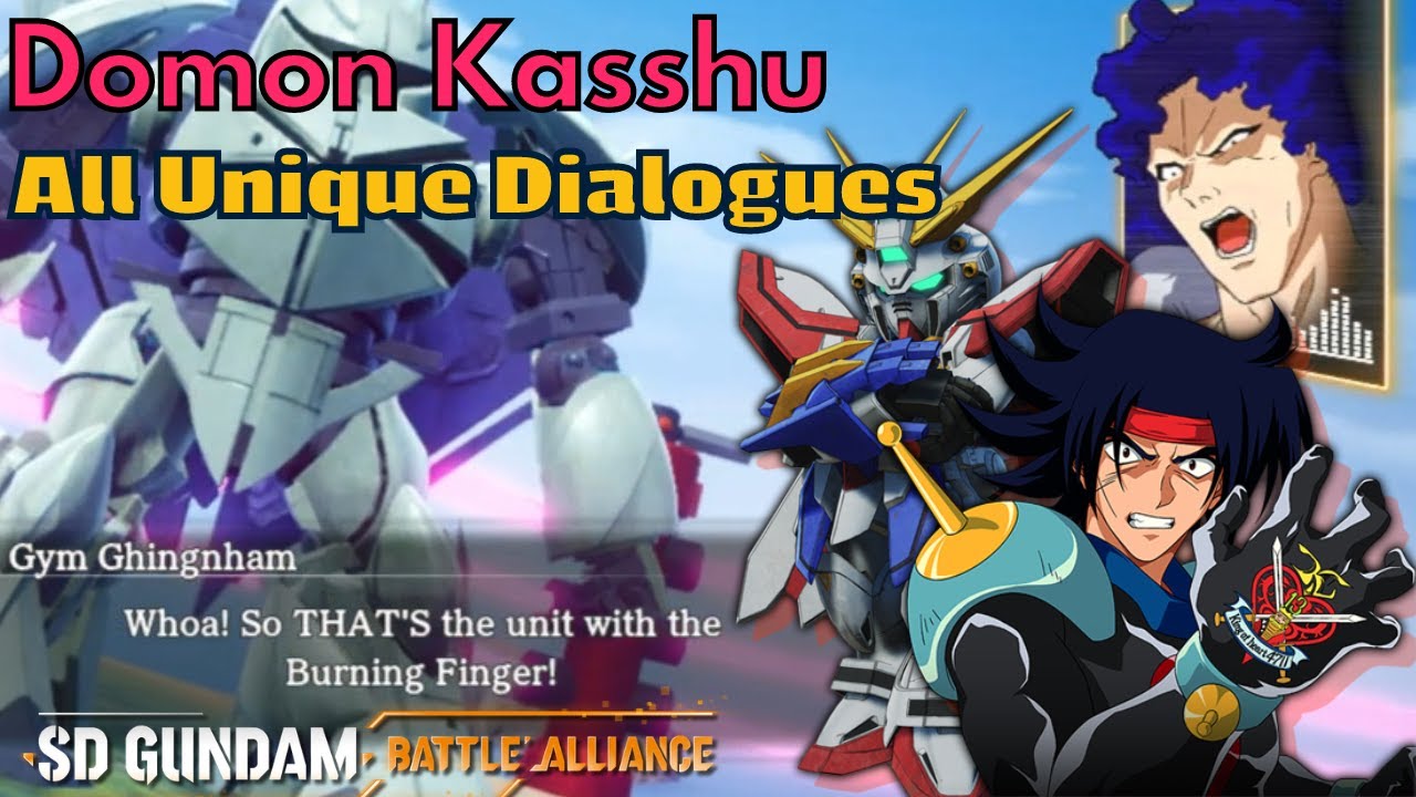 【バトアラ】SD GUNDAM BATTLE ALLIANCE - Domon Kasshu All Unique Partner Dialogues