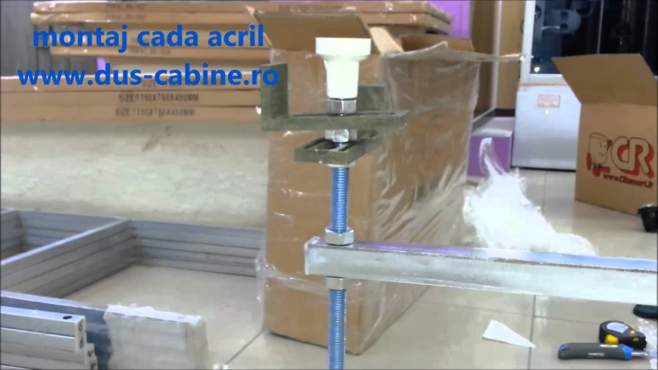 Cum se monteaza suportul metalic pentru cada de baie