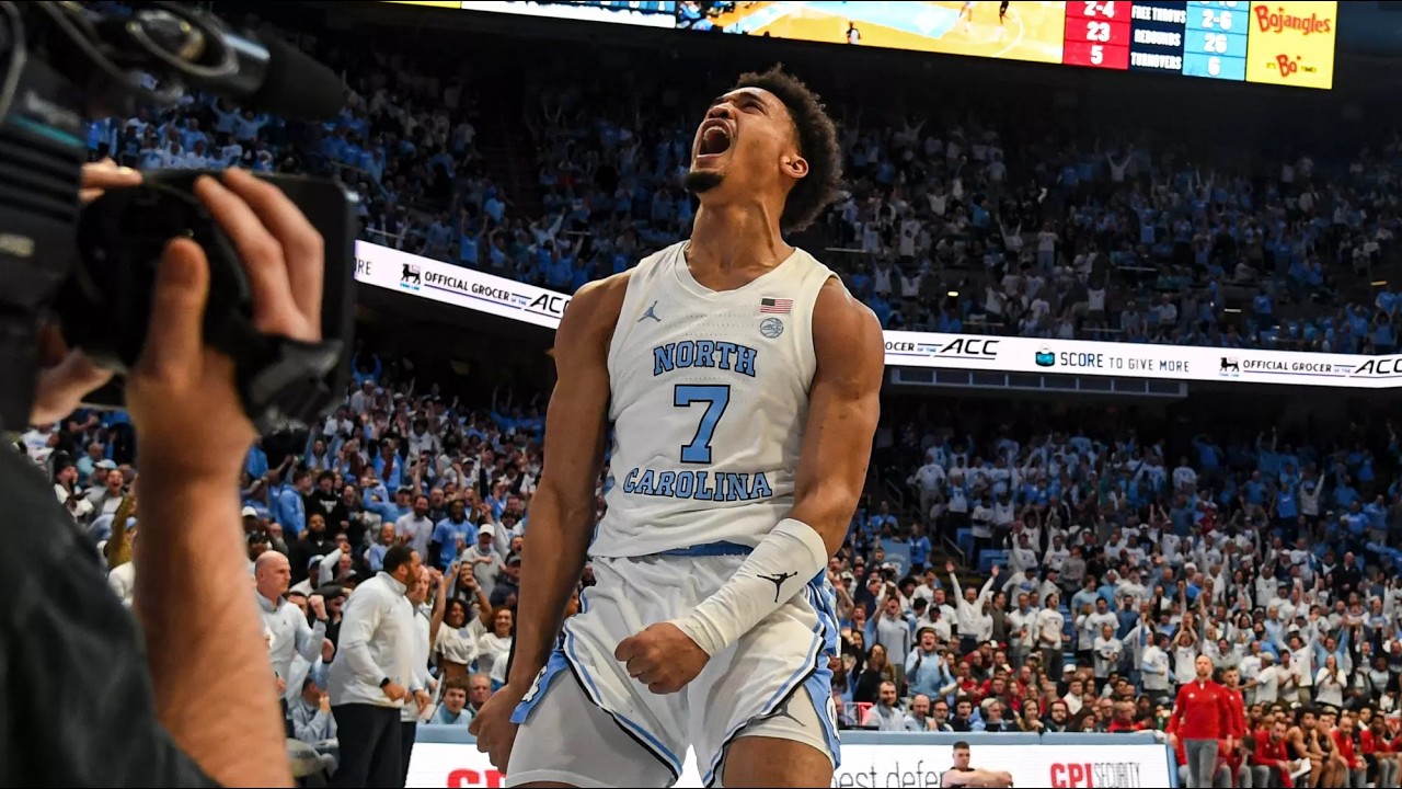 UNC Men's Basketball: Trimble's Career Night Leads Tar Heels Past Louisville, 77-74