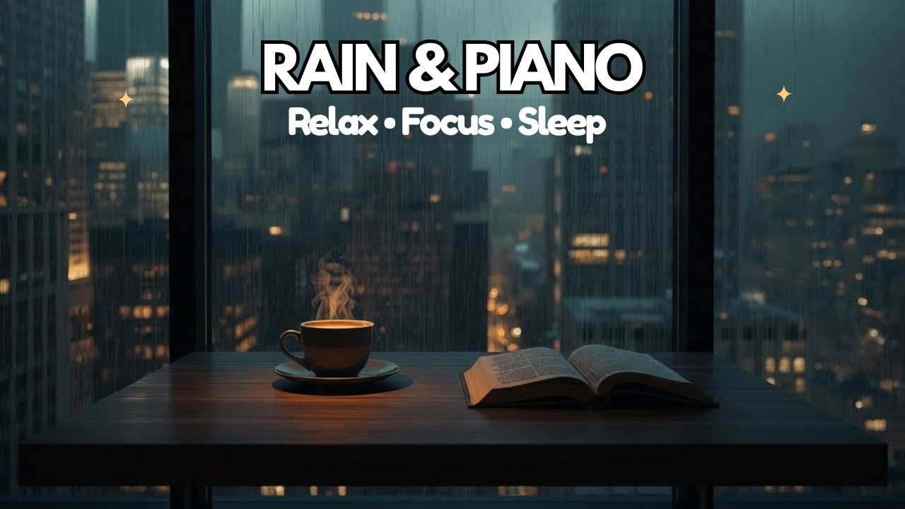 Rain & Piano for Deep Relaxation | Focus, Sleep & Stress Relief 🌧️