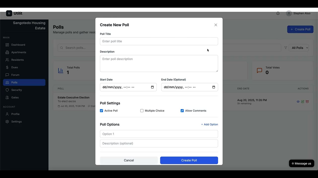 Estate Manager Web Demo