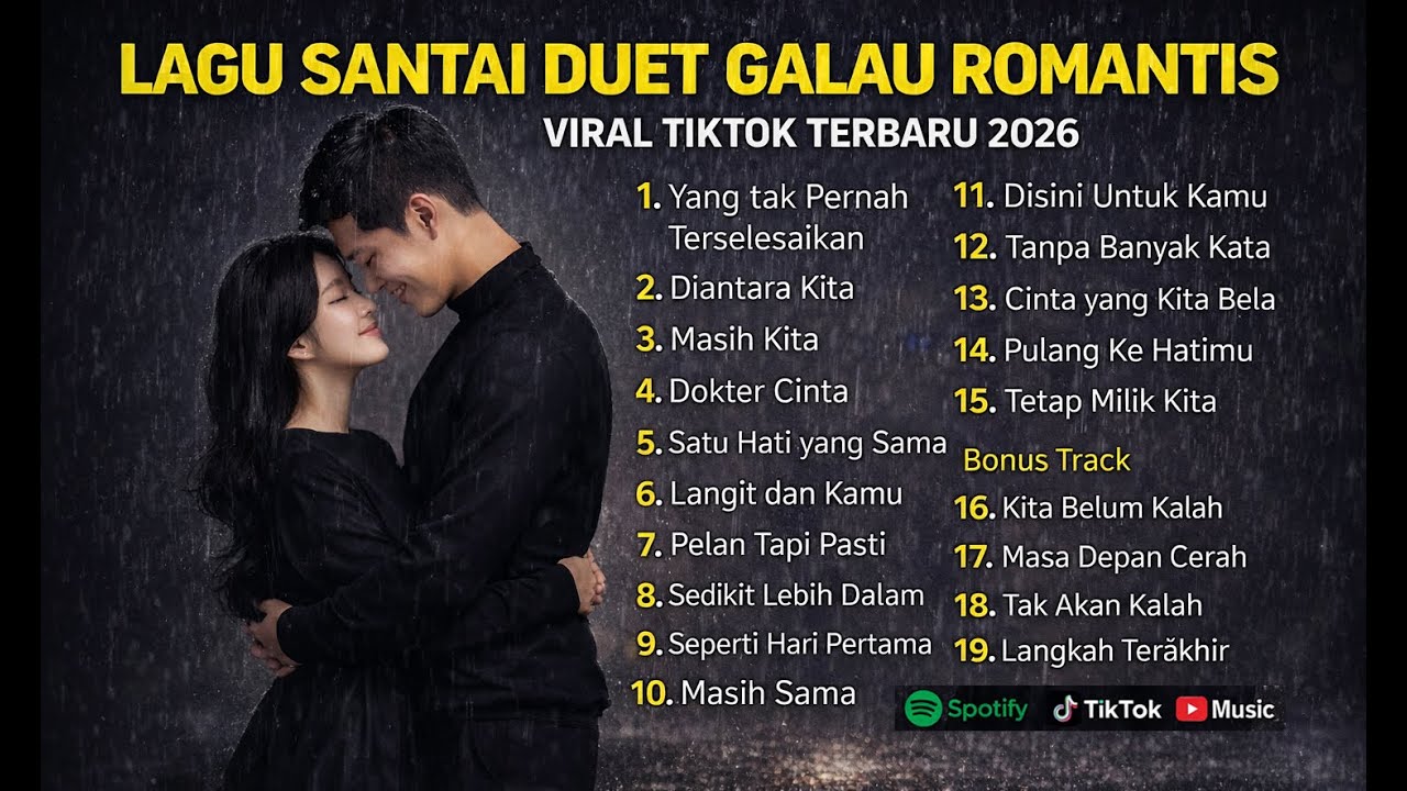 Lagu Santai Galau Romantis Viral TikTok Terbaru 2026 | Enak Didengar Saat Hujan & Kerja 🔥