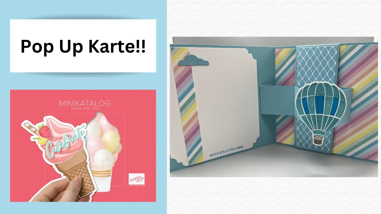 Pop Up Karte! "Fahrt durch die Lüfte" Mit den Produkten von Stampin`UP!