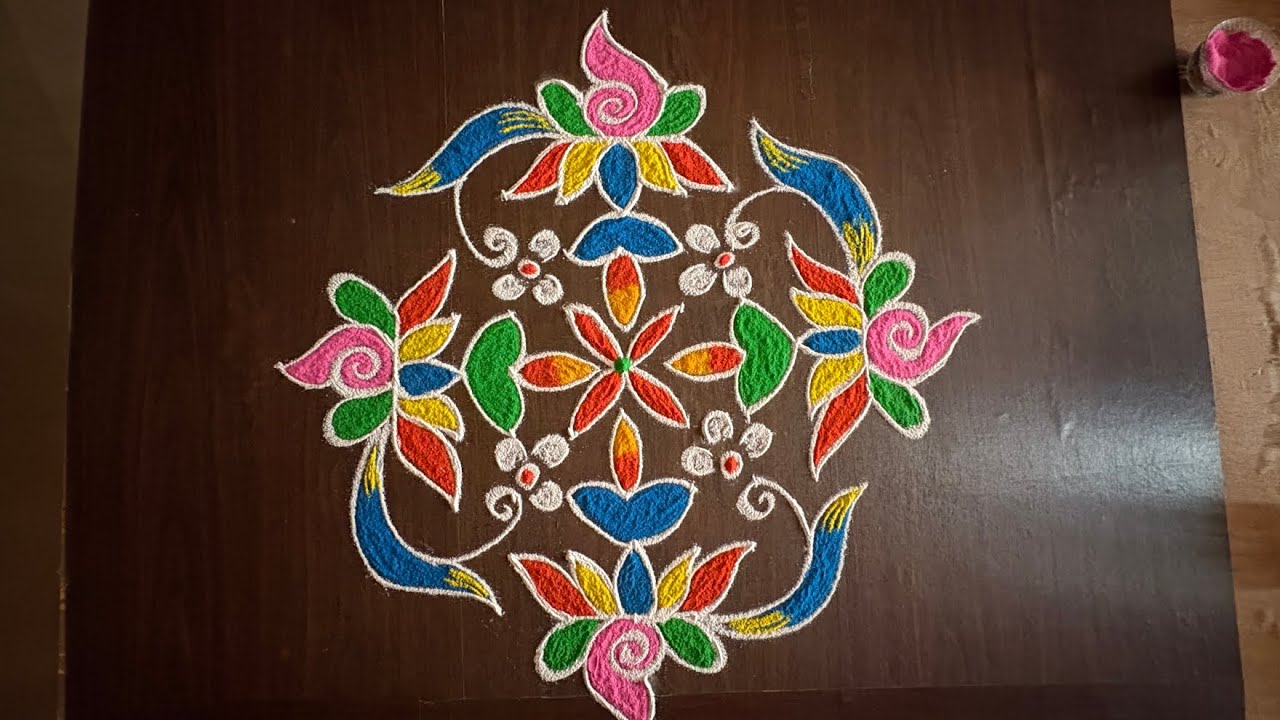  9*3 dots beautiful simple  muggu