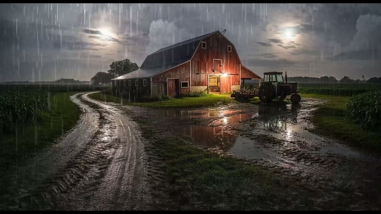 Peaceful Calm Sound 😴 Heavy Rain & Deep Thunder