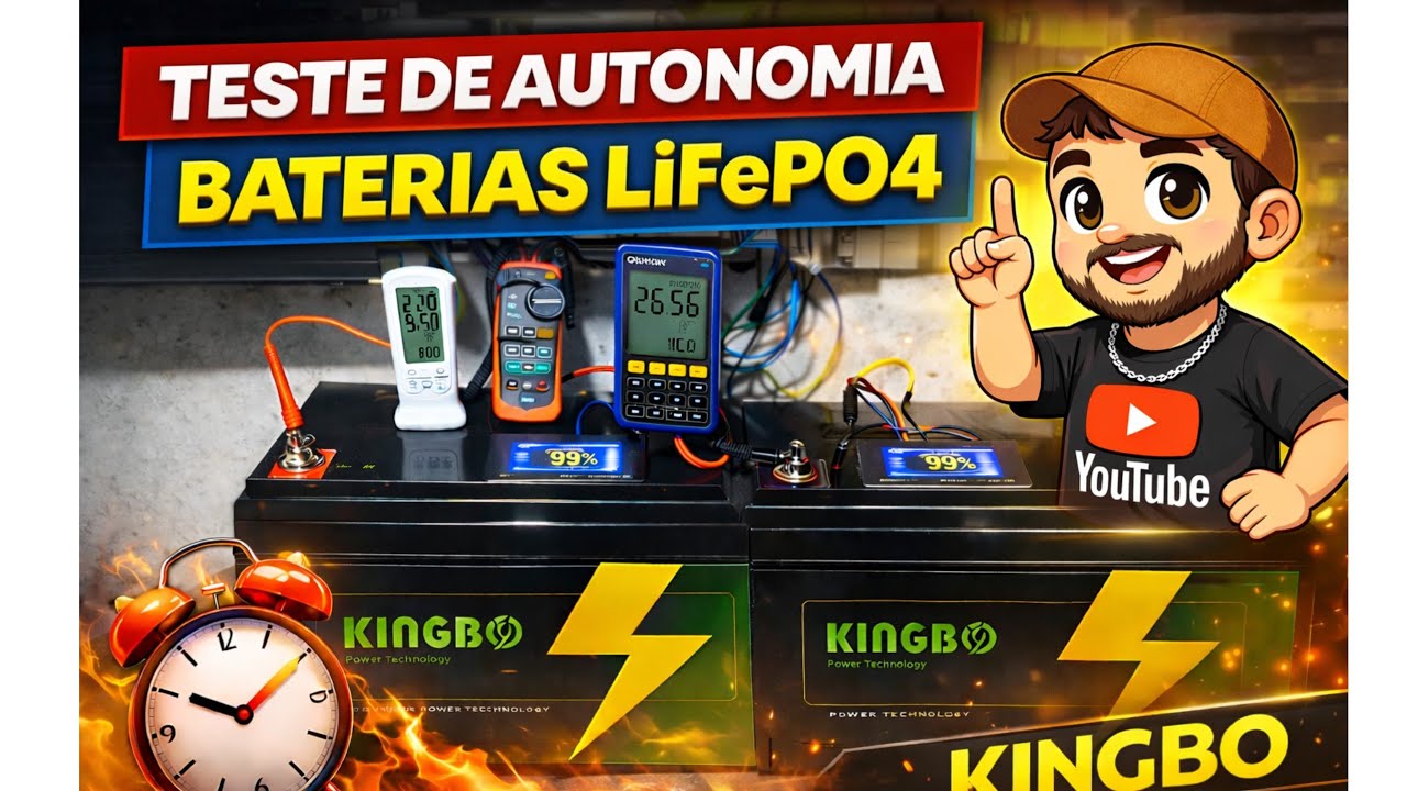 Teste de Autonomia: Bateria LiFePO4 24V 100Ah da KINGBO em Ação - Resultados Surpreendentes!