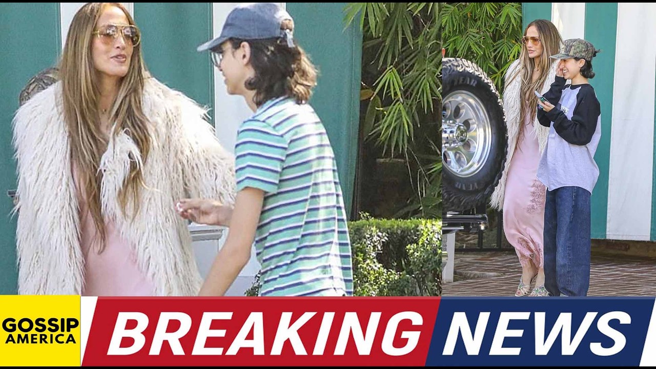 Jennifer Lopez celebrates twin children Emme and Max's milestone 18th birthday with lunch at LA.....