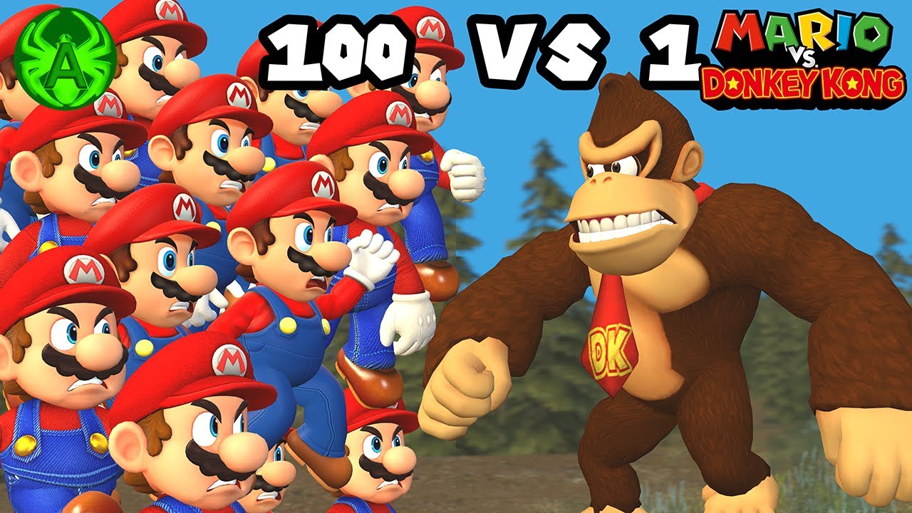 100 Marios Vs 1 Donkey Kong