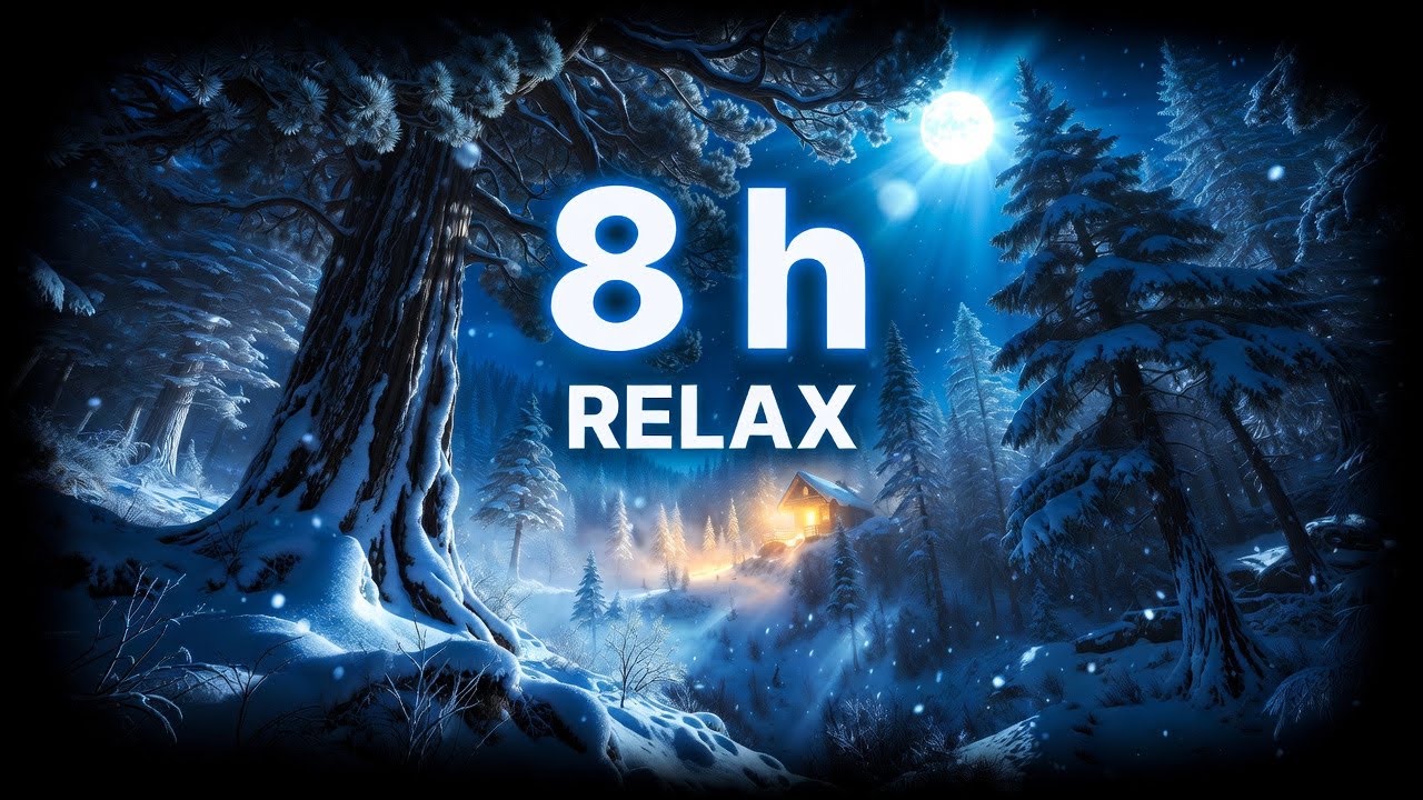 8 Hours ❄️ Snowy Forest & Frozen Mountains | Deep Sleep Winter Ambient Music