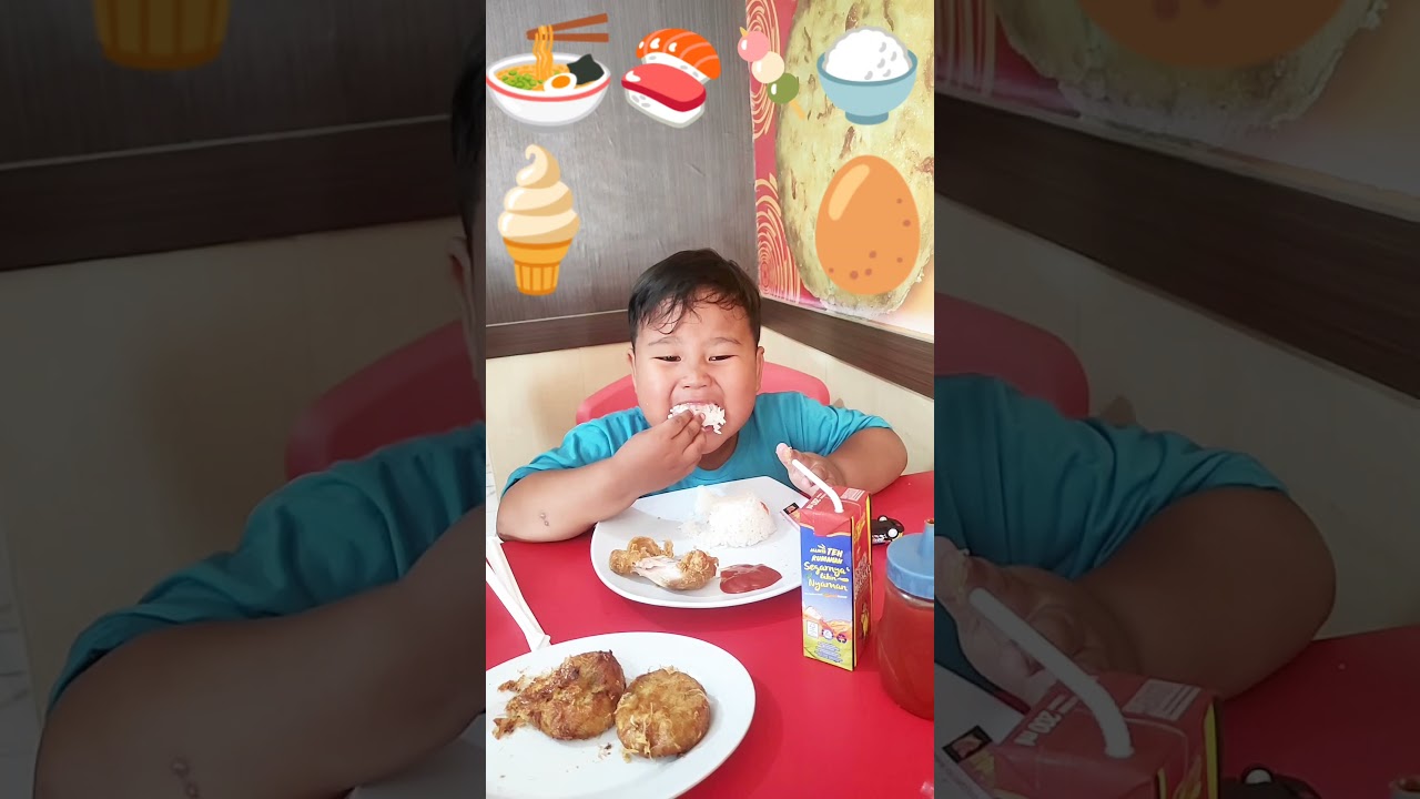 Makan sesuai emoji 🍜🍣🍡🍚🍦🥚 #mukbang