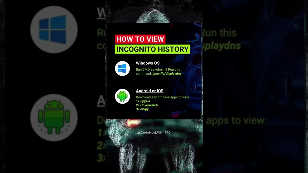 Incognito history 🧑&zwj;💻|How to know history #incognito #history #tips #tricks #cmd #shortsfeed #shorts