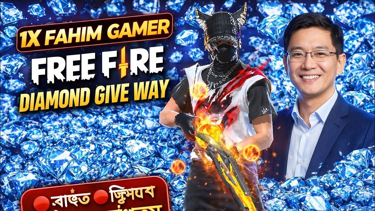 1x fahim gamer এর. free  fire  damond give way    🔴লাইভ🔴স্ট্রিম  এ  সবাই কে স্বাগতম