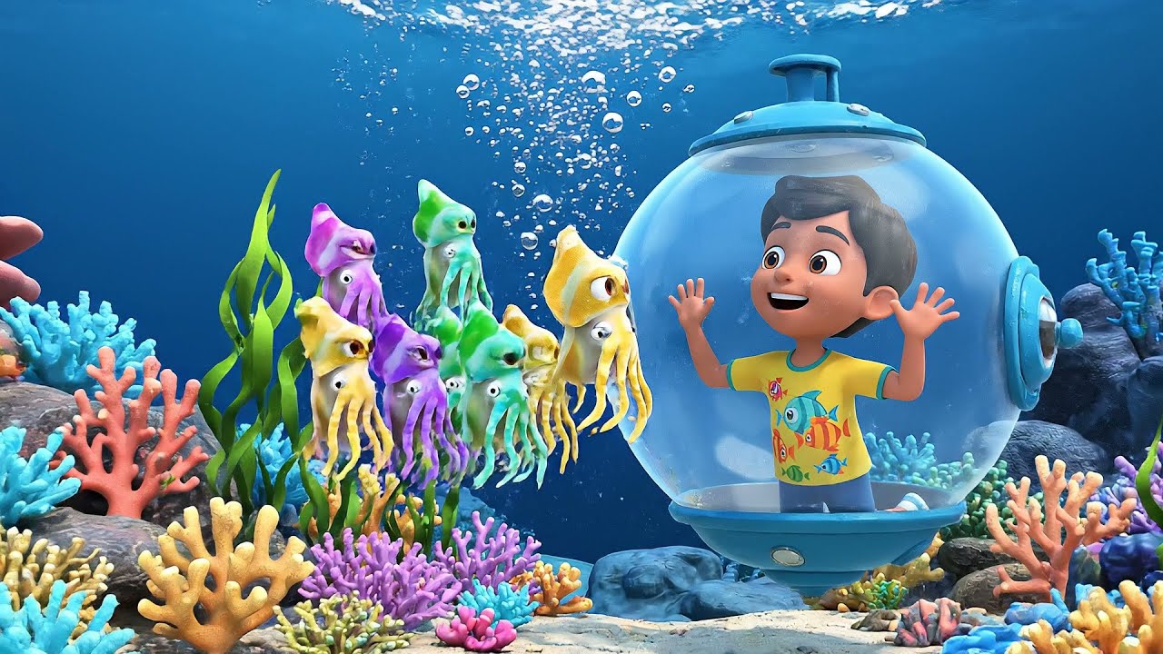 Five Little Cuttlefish Change Change Change | Nursery Rhymes for Kids & Baby Songs