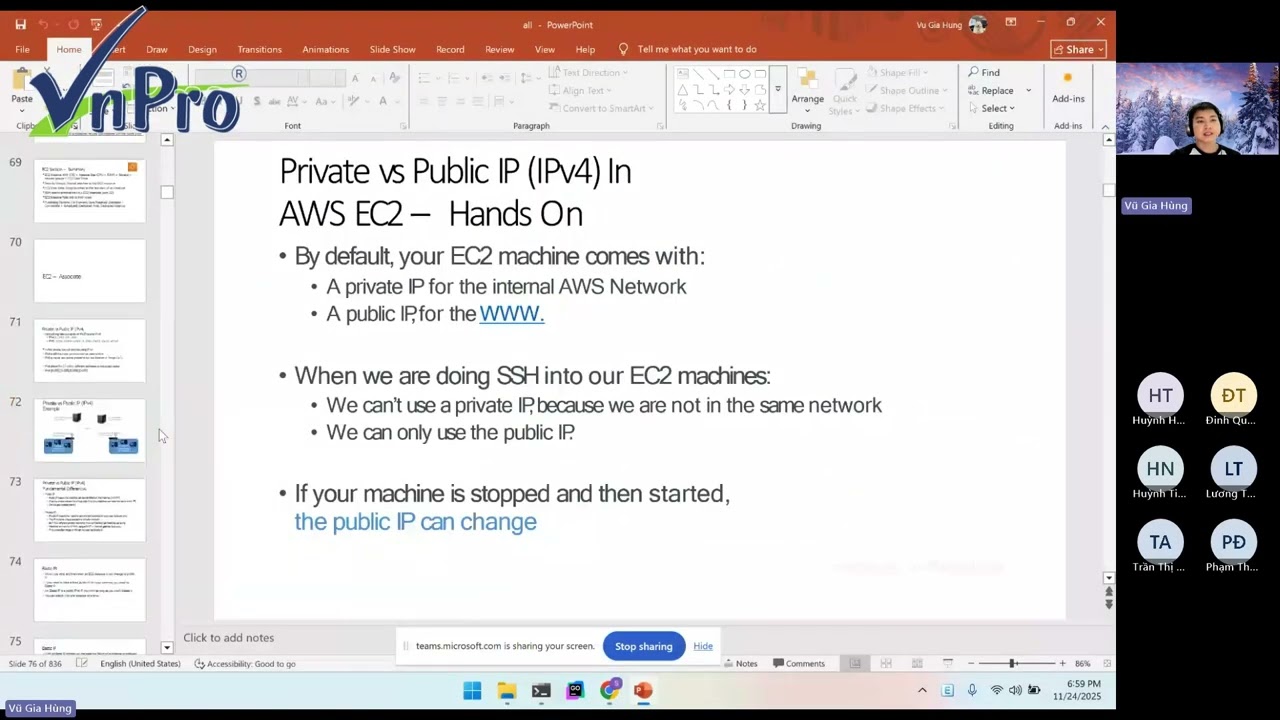 Demo Private vs Public IP IPv4 in AWS EC2