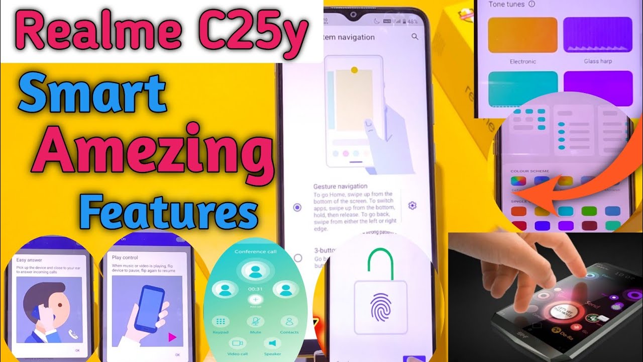 Realme C25y Tips And Tricks | smart screen on setting | Realme C25y hidden features