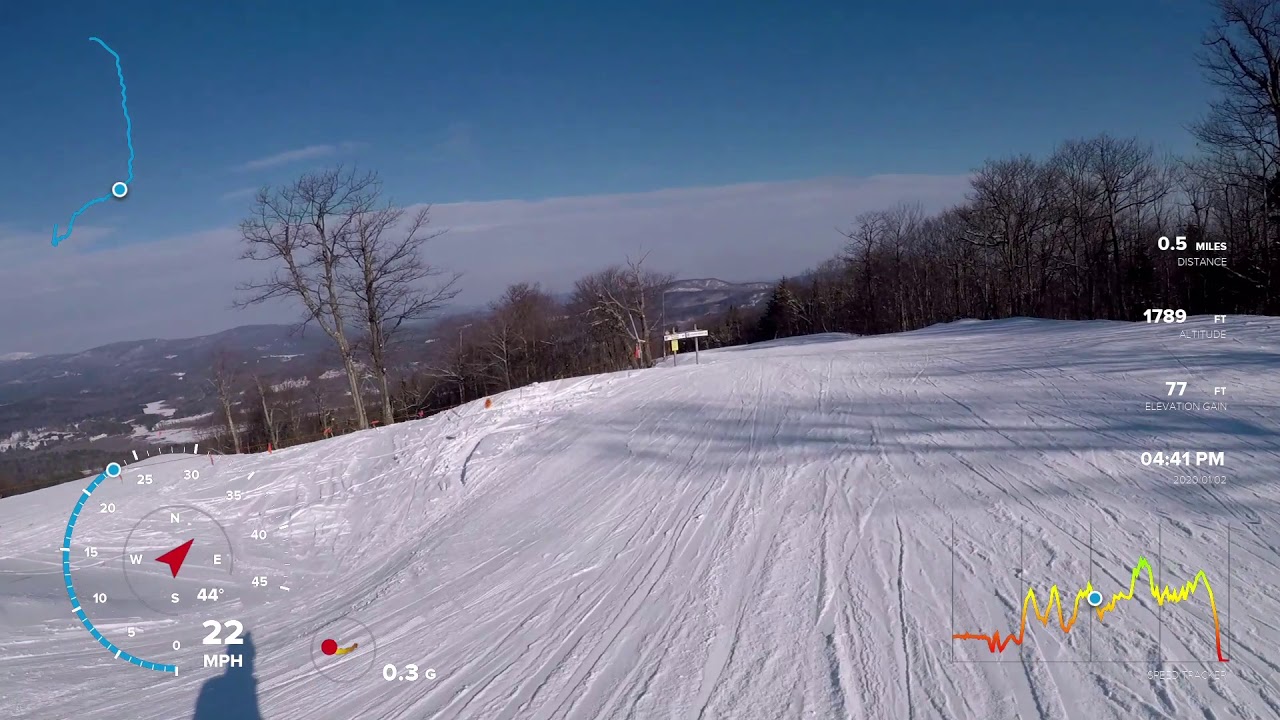 Ragged Mountain - Upper Ridge, Headwall & Lower Ridge - Ski Trail Guide