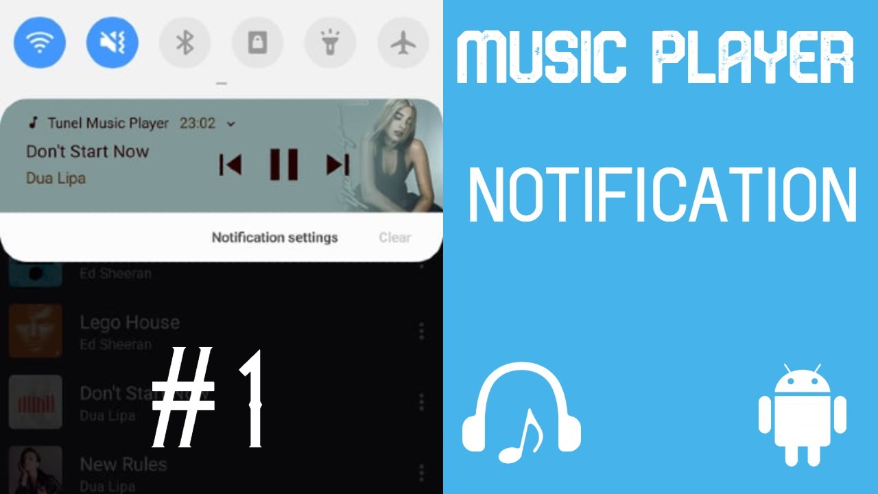 Music Player on Notification - #1 - Android Studio Tutorial