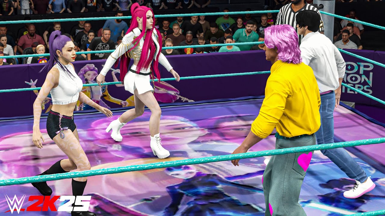 Huntrix vs Saja Boys - Rumi & Mira vs Jinu & Romance | K-Pop Demon Hunters WWE 2K25