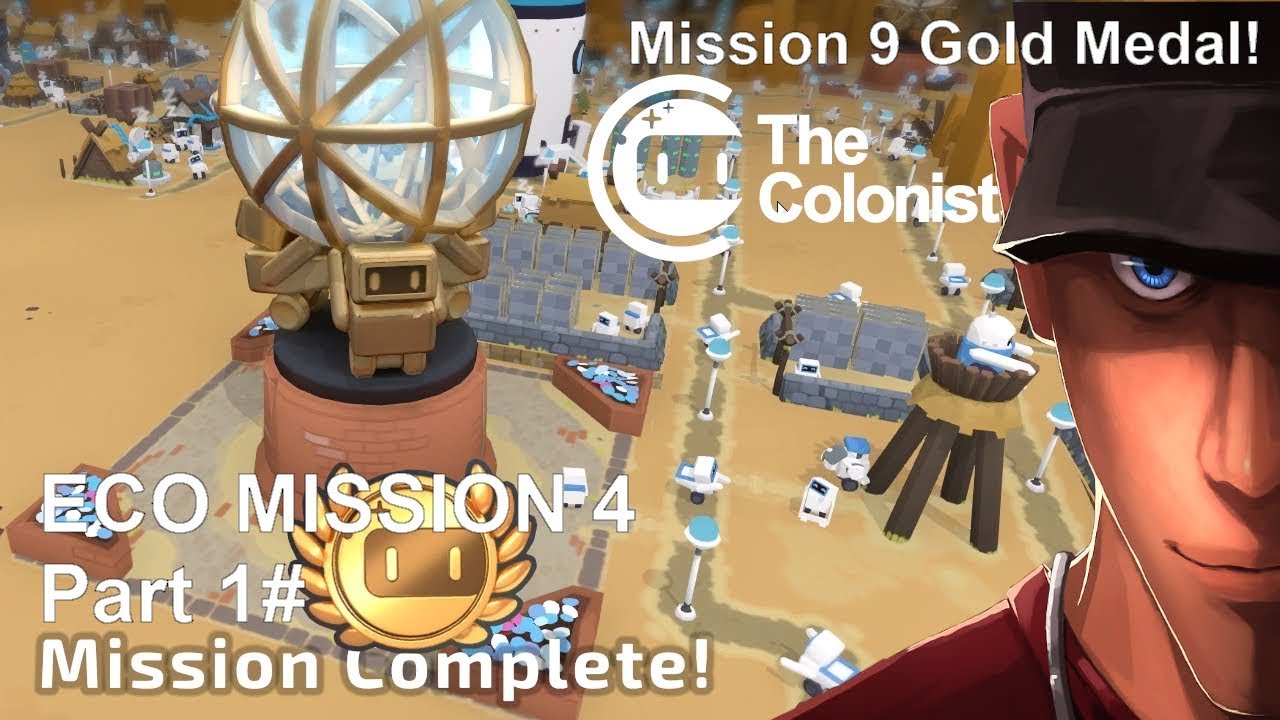 The Colonists Mission 9 Golden Medal WIN IN TIME Ecco Mission 4 part 2 | Let's Play The Colonists