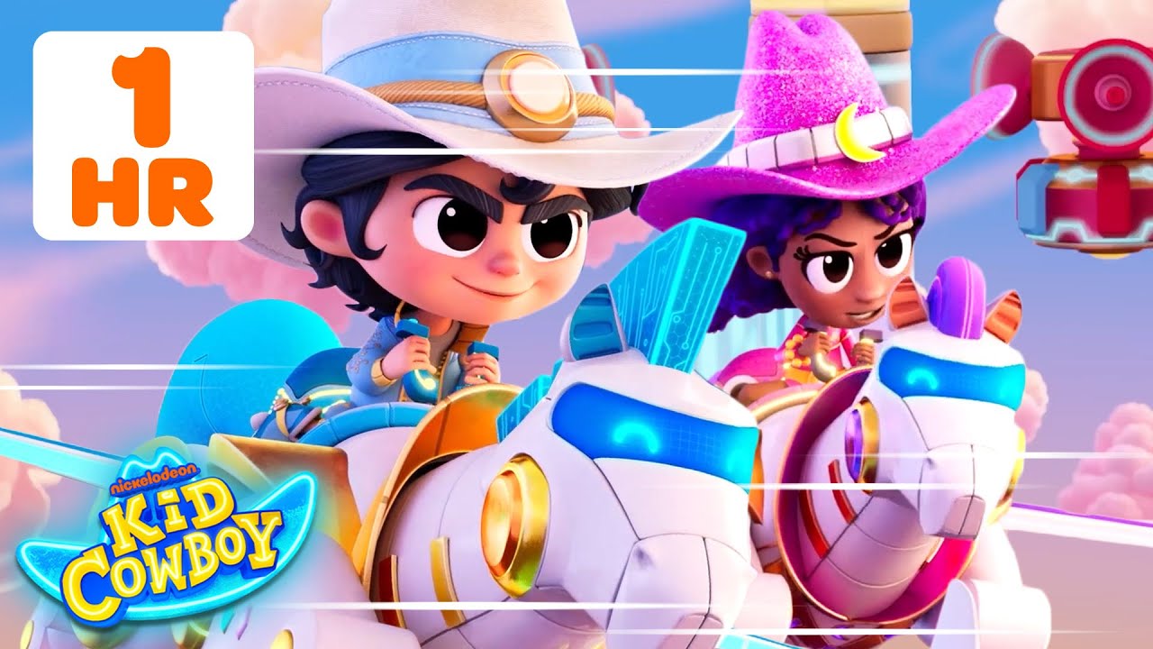 Kid Cowboy Races to the Finish Line! 🏁 w/ Luna | 60 Minutes | Kid Cowboy