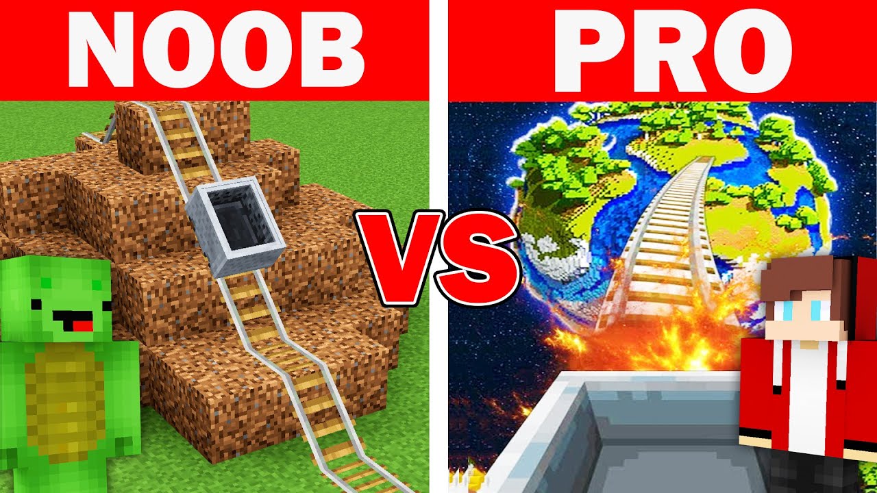 Minecraft NOOB vs PRO: ROLLERCOASTER by Mikey Maizen and JJ (Maizen Parody) challenge
